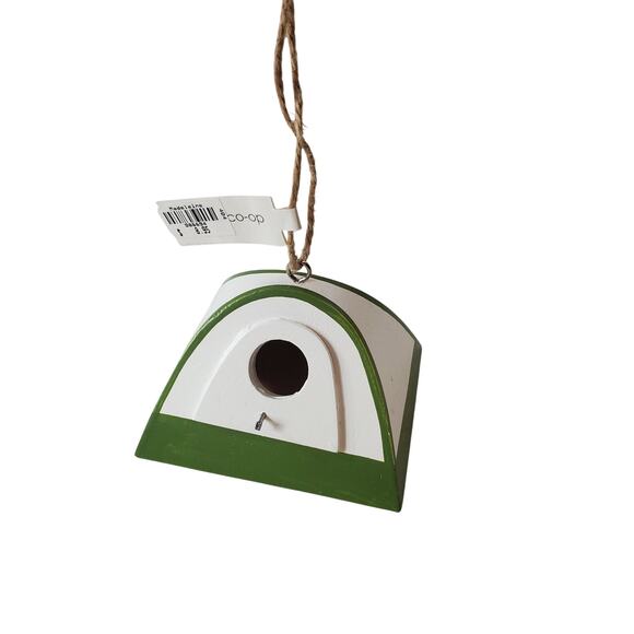 Midwest-CBK Set of 4 Tent Christmas Ornaments Green & White Holiday Camping NEW - Picture 2 of 9